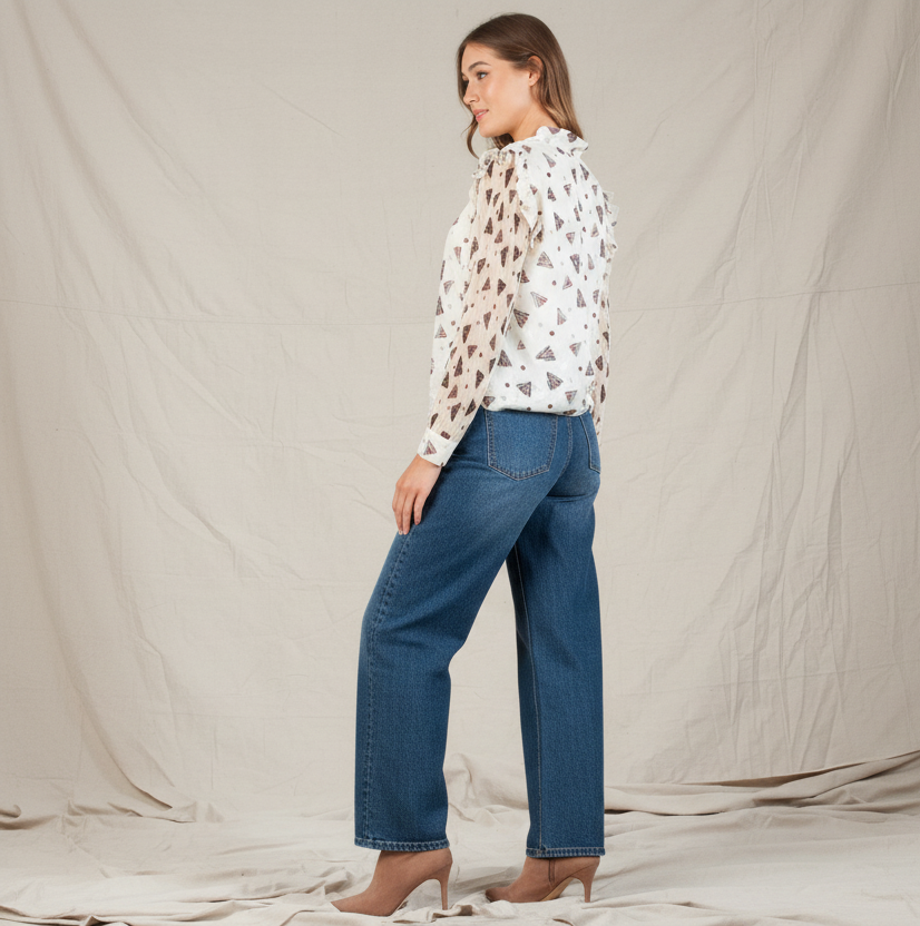 Women’s Abstract Print Blouse
