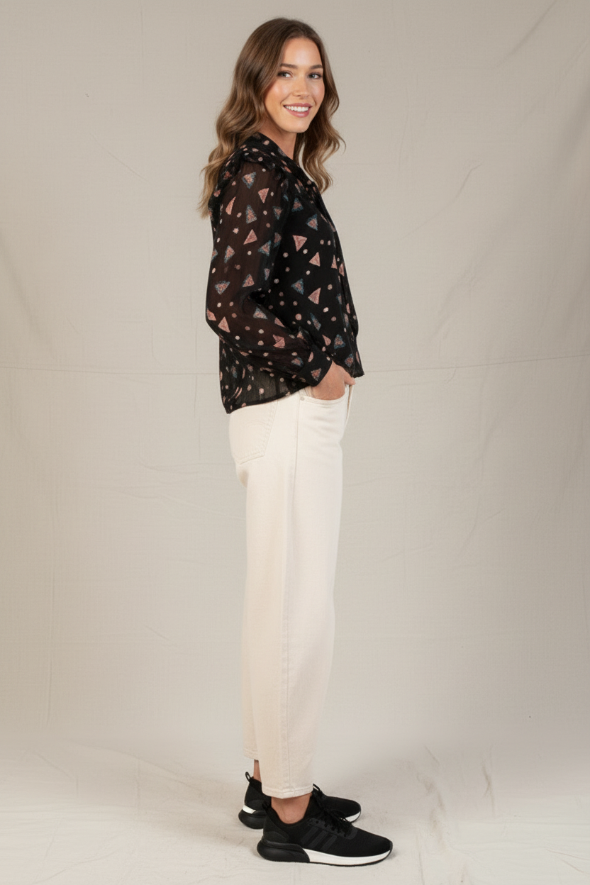 Women’s Abstract Print Blouse