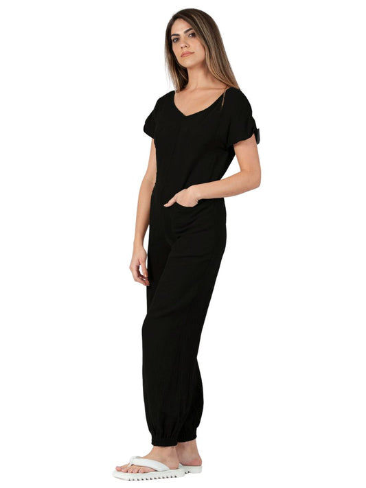 Women's Gauze Short sleeve Jumpsuit