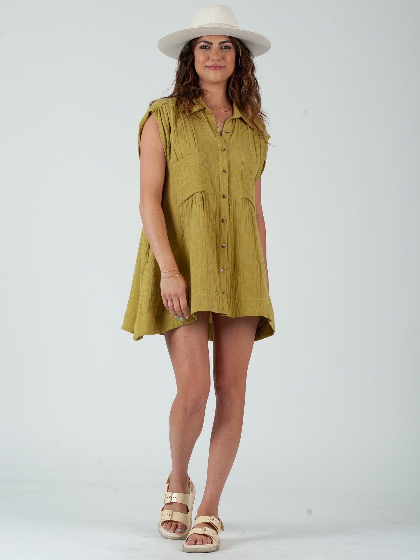 Women's Double Gauze Button Down Tunic