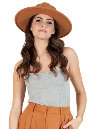 KELSIE DRAPE CAMI-HEATHER GREY