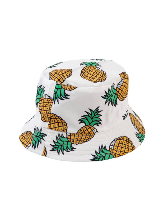 DOLE PINEAPPLE BUCKET HAT-WHITE
