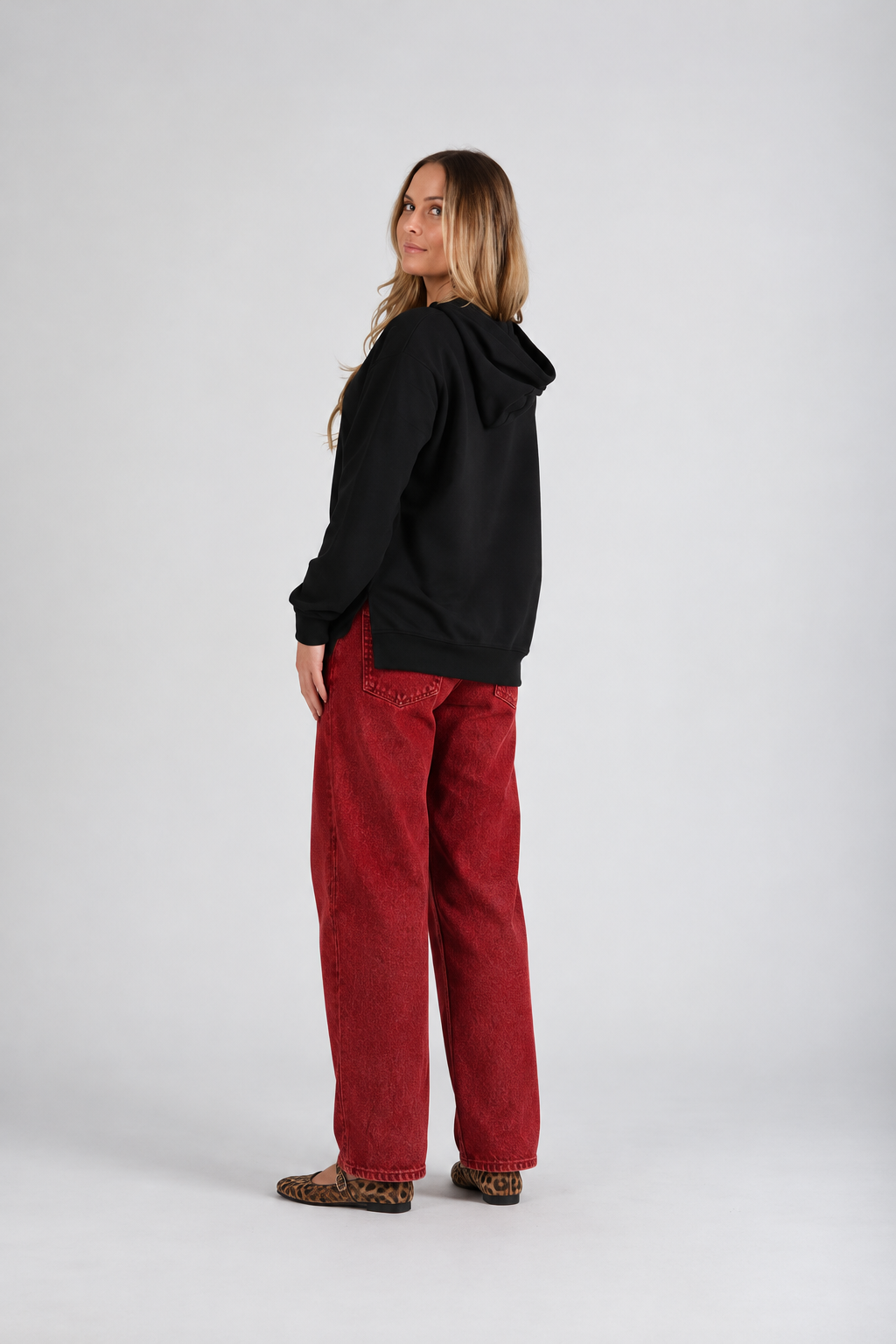 Women's Classic Black Hooded Sweatshirt