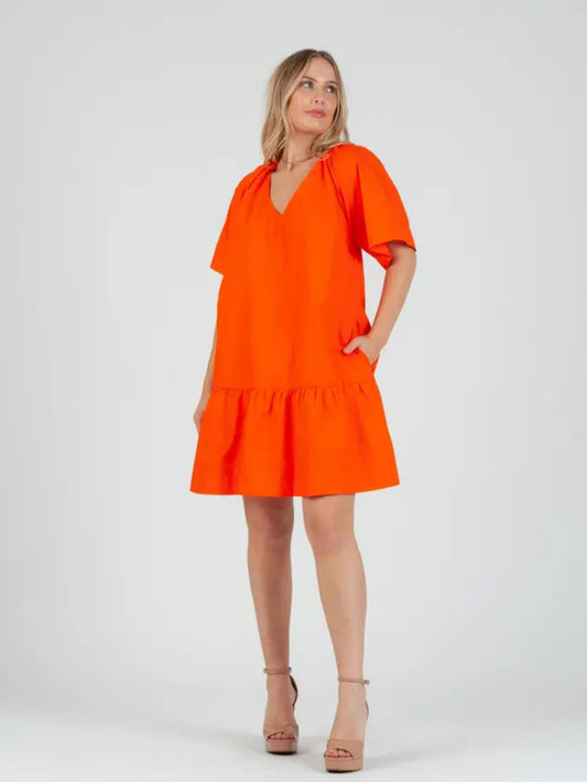 Women's Solid Poplin Mini Dress